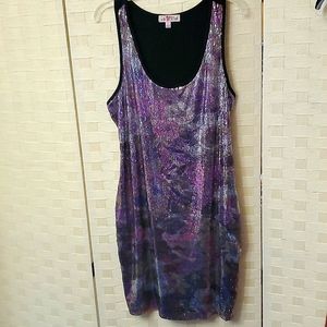 Sequined jersey dress